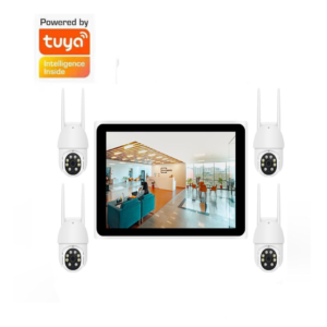 Kit inalámbrico Pantalla NVR + 4 cámaras wifi 360 + Disco duro 1TB – Tuya Smart