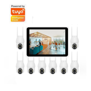 Kit inalámbrico Pantalla NVR + 8 cámaras wifi 360 + Disco duro 1TB – Tuya Smart